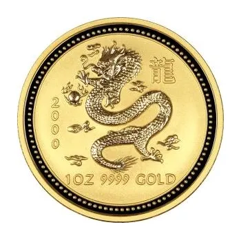 1/10 uncí zlatá mince Austrálie Lunar I drak 2000