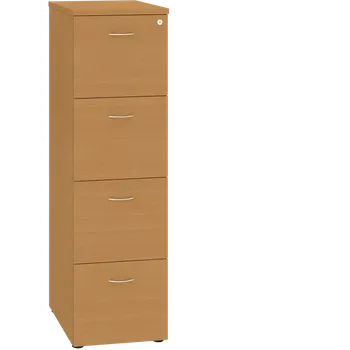 Kartotéka LKR - 4 dřevěná kartotéka A4, 4-zásuvková, centrální zámek, buk Royal