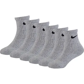 Pánské ponožky Nike 6Pk DF Crew Sock Infants Grey Heather Infs C3-C7