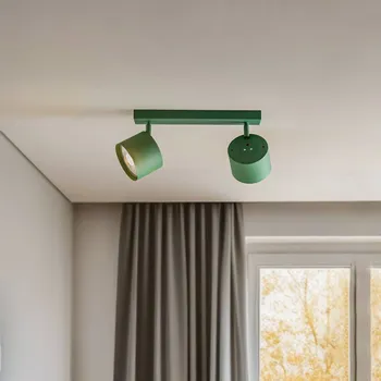 Lampička Argon Stropní bodové osvětlení Chloe nastavitelné dvouplamenové, zelené - Stínidlo - délka 35 cm, šířka 6 cm, výška 2,5 cm; stínidla na lampu - Ø 11,5 cm, délka 8,5 cm zelený 2 x 15 W LED - Doprava zdarma