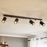 SOLLUX LIGHTING Stropní bodové osvětlení Round v černé barvě, čtyřramenné lineární černý 4 x 40 W - Doprava zdarma