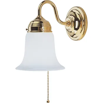 Lampička Berliner Messinglampen Leštěné mosazné nástěnné světlo Sibille mosaz, bílá 1 x 40 W - Doprava zdarma