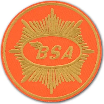 Nášivka Moto nášivka BSA orange 8 cm