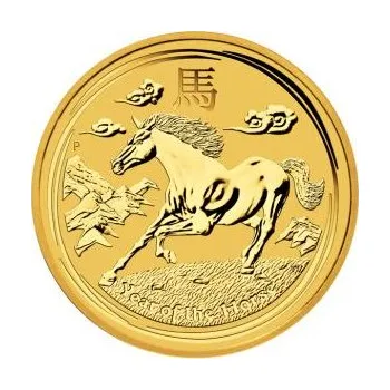 2 unce zlatá mince Austrálie Lunar II kůň 2014
