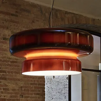 MARSET Bohemia LED závěsné světlo, Triac, jantarová - Stínidlo – průměr 11 cm, výška 3,5 cm; průměr spodní části stínidla na lampu 60,3 cm; délka kabelu 250 cm LED 22,4 W celkem - Doprava zdarma