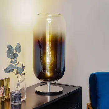 Lampička Artemide Gople stolní lampa modrá/stříbrná - Ø nohy 18 cm 1 x 20 W LED - Doprava zdarma