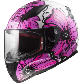 Helma na motorku LS2 FF353 Rapid Poppies Pink Velikosti: M