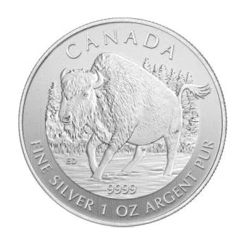 1 unce stříbrná mince Kanada Wildlife Bison 2013