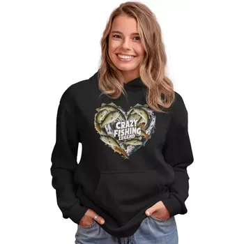 Dámská mikina Dámská mikina Crazy Fishing Legend černá