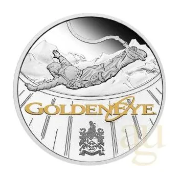 1 unce stříbrná mince Tuvalu James Bond 007 - Goldeneye 25th Anniversary 2020 - leštěná deska - High