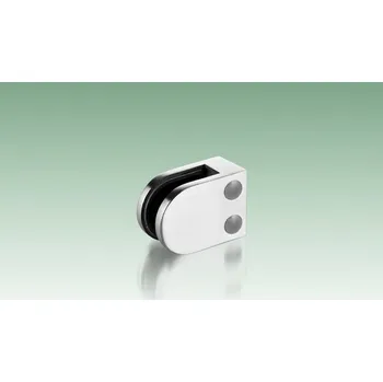 Zábradlí JAP Oblý držák skla na zeď Typ nerezu: AISI 304, Tloušťka skla: 10,76 mm