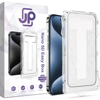 JP Nano 5D Tvrzené sklo Easy Box, iPhone 15 Pro Max, černé