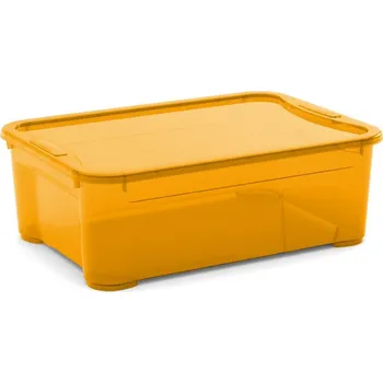 Úložný box Plastový T Box s víkem M oranžová - NOVINKA na českém trhu!