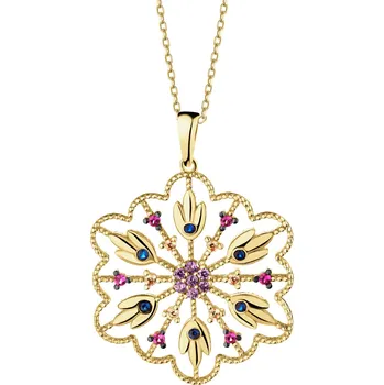 Přívěsek Zlatý přívěsek se zirkony - rozeta - AP539-3904