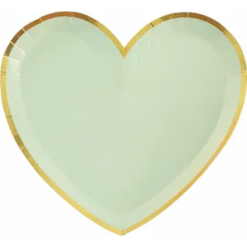 Talíř Santex Talířek papírový olivový se zlatým okrajem 10ks