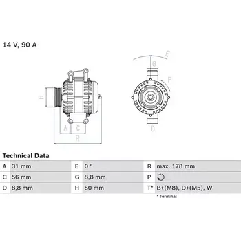Alternátor BOSCH Alternátor BO 0986041530 + DOPRAVA ZDARMA!