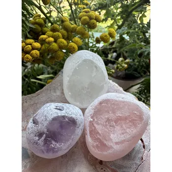 Sada růženín + ametyst + křišťál - nábrus