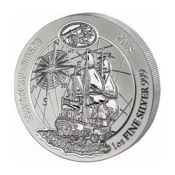 Sběratelství 1 unce stříbrná mince Rwanda Nautical Serie - HMS Endeavour 2018