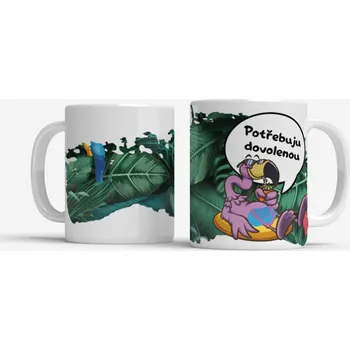 Hrnek Potřebuju dovolenou - Růžová