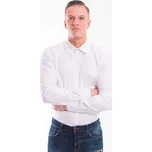 Klasická bílá mírně lesklá košile ve střihu SLIM FIT VS-PK-1714, VELIKOST XXS , STŘIH KOŠILE REGULAR