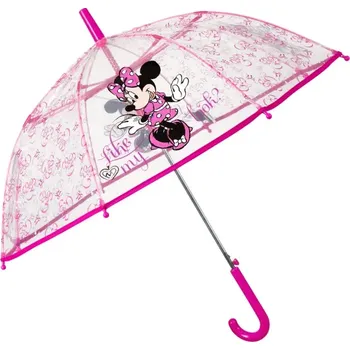 Deštník PERLETTI Dětský automatický deštník MINNIE MOUSE Transparent, 50135