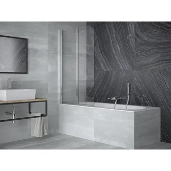 Vanová zástěna Vanová zástěna PRIME 2 - Chrom/Leštěný hliník (ALU), 90, Univerzální Levé / Pravé, Čiré bezpečnostní sklo - 5 mm (BCPRIM90CC) HOPA