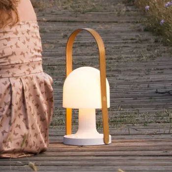 Lampička MARSET FollowMePlus stolní lampa baterie 44cm bílá bílá, hnědá 1 x 5 W LED - Doprava zdarma