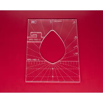 Příslušenství k šicímu stroji Quiltovací pravítko tvar slza 3 inch NP5-H02-3