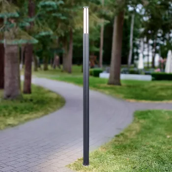 Venkovní osvětlení Lucande LED venkovní světlo Sidny, 220 cm, antracit, IP54 - Ø základny 14 cm tmavě šedá, bílá 1 x 18 W LED - Doprava zdarma