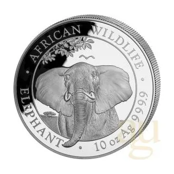 Sběratelství 10 uncí stříbrná mince Somálsko slon 2021