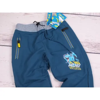 Tepláky Kugo TM8201 petrolejové DINO velikost oblečení - děti: 110