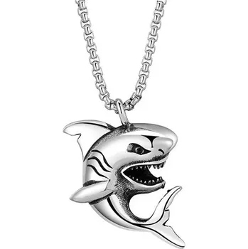 Šperk Přívěsek z chirurgické oceli Žralok Shark, Model včetně řetízku 3mm/ 60 cm Impress Jewelry 191224142504