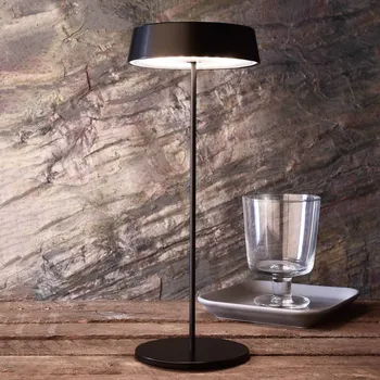 Venkovní osvětlení Deko-Light LED stolní lampa Miram s baterií stmívatelná černá - výška stínidla 3 cm; Ø noha 10,2 cm LED 2,2 W celkem - Doprava zdarma