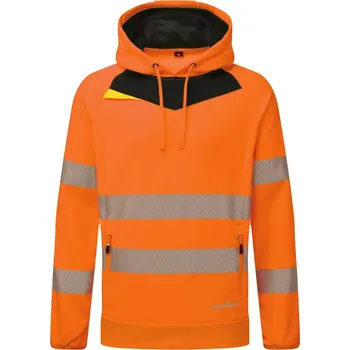 pracovní mikina PORTWEST Mikina s kapucí DX483 Hi-Vis, reflexní POR-DX483OBR4XL 4XL Oranžová/černá