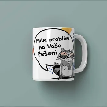 Hrnek Mám problém na Vaše řešení - Tmavozelená