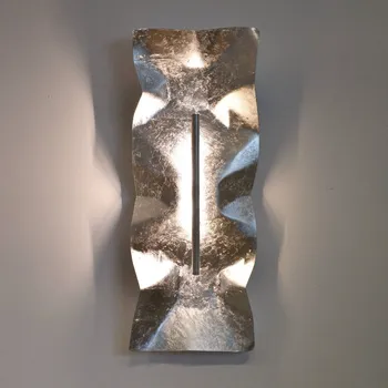 Lampička Knikerboker Crash Tube nástěnné, 60x25cm, stříbro lístkové stříbro 1 x 6 W LED - Doprava zdarma