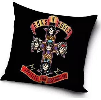 Povlak na dekorativní polštářek Povlak na polštářek Guns N´ Roses Appetie for Destruction 40 x 40 cm Guns N´ Roses