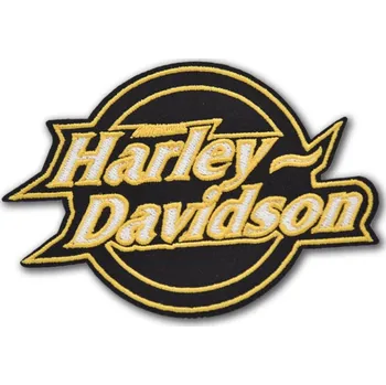 Nášivka Moto nášivka Harley Davidson Black Wheel 10 cm x 7 cm