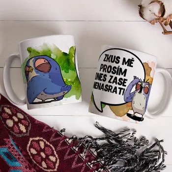 Hrnek Zkus mě prosím dnes zase nenasrat! - Černá