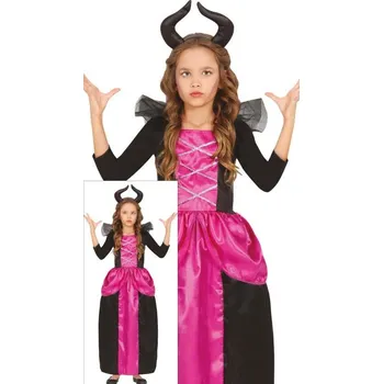 Karnevalový kostým Růžová víla s rohy - věk 10 - 12 roků - 142 - 148 cm