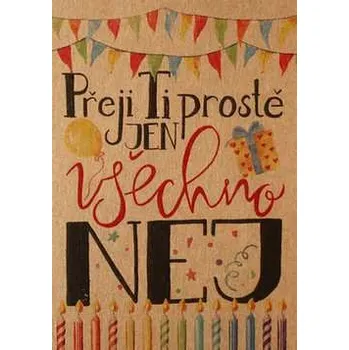 Přáníčko BeBechy - recyklovaný papír - Nej,rychlé dodání