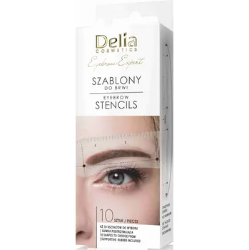 Šablona na obočí Delia Cosmetics Šablony pro úpravu obočí 10 tvarů