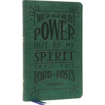 Cizojazyčná kniha NKJV, Thinline Youth Edition Bible, Verse Art Cover Collection, Leathersoft, Green, Red Letter, Comfort Print - Nelson, Thomas