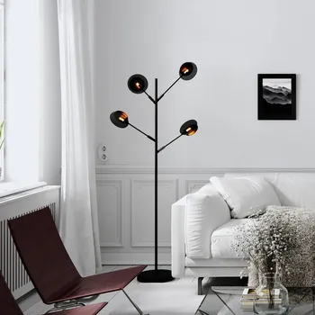 Lampička By Rydéns Turno stojací lampa, černá, 4 zdroje - kabelu se zástrčkou 250 cm matná černá 4 x 4 W LED - Doprava zdarma