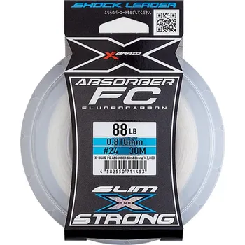 Fluorocarbon YGK X-Braid FC Absorber Slim＆Strong PE#22 (0,780mm) 38kg 30m