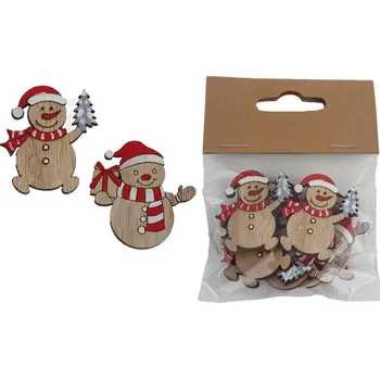 Vánoční dekorace Dekorace sněhulák, 8 ks D6340