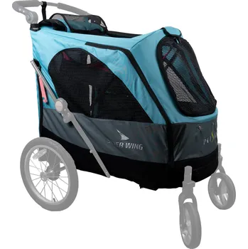 Kočárek pro psa Náhradní potah na kočárek pro psy PetStro do 55 kg (tyrkysovo-šedá)