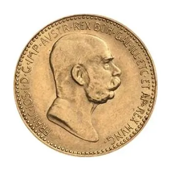 10 koruna zlatá mince Rakousko 1909 Originalstück