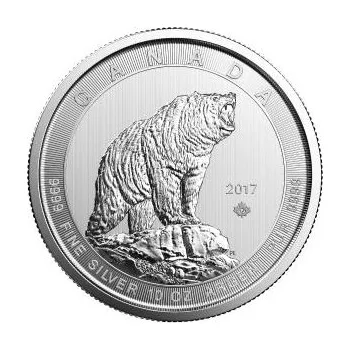 10 uncí stříbrná mince Kanada Grizzly 2017