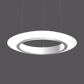 Lampička BEGA RZB Ohnivý kruh Přívěsek Elipsa DALI 50cm 30W 840 - Stříška - Ø 22,1 cm, výška 3,6 cm hliník, opálově bílý saténový povrch LED 30 W celkem - Doprava zdarma